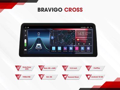 Màn hình android ô tô Bravigo Pro Tech Xe Toyota Cross